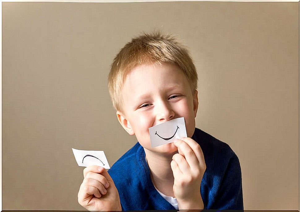 Child putting his socio-emotional skills into practice. 