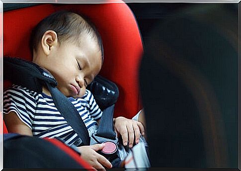 In a car accident the baby can be jolted.