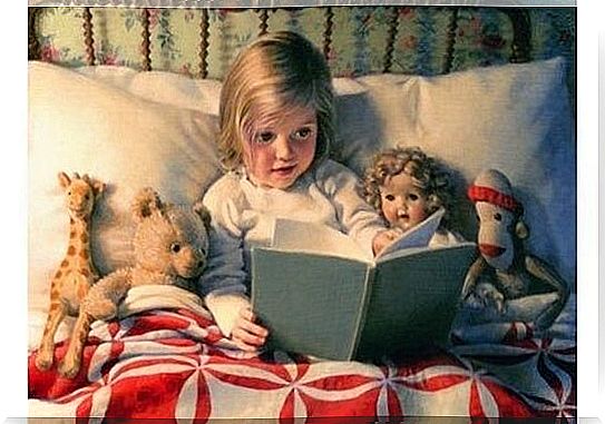 Reading at night can be a great habit for children.